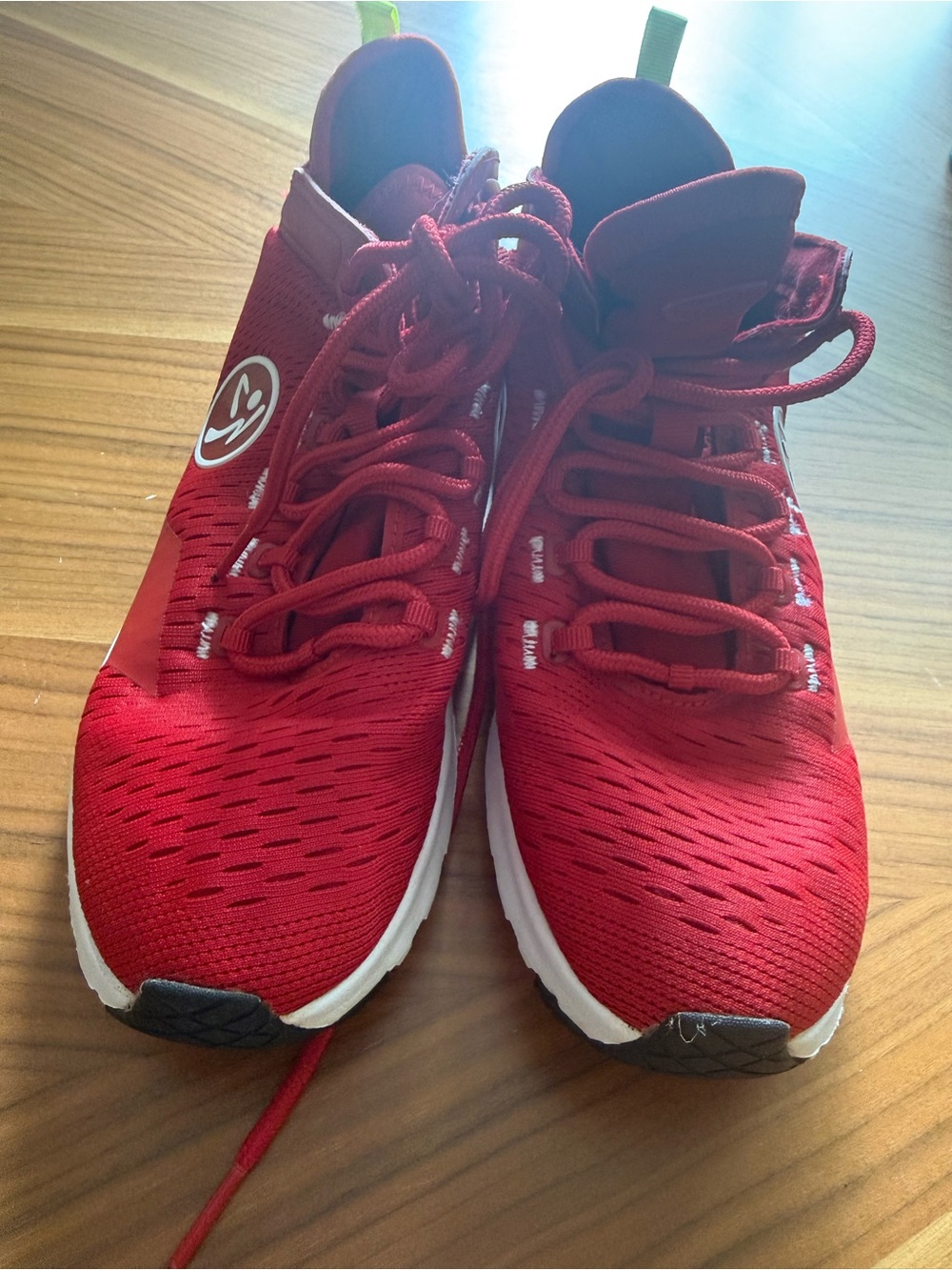 Red Athletic Sneakers with White Soles